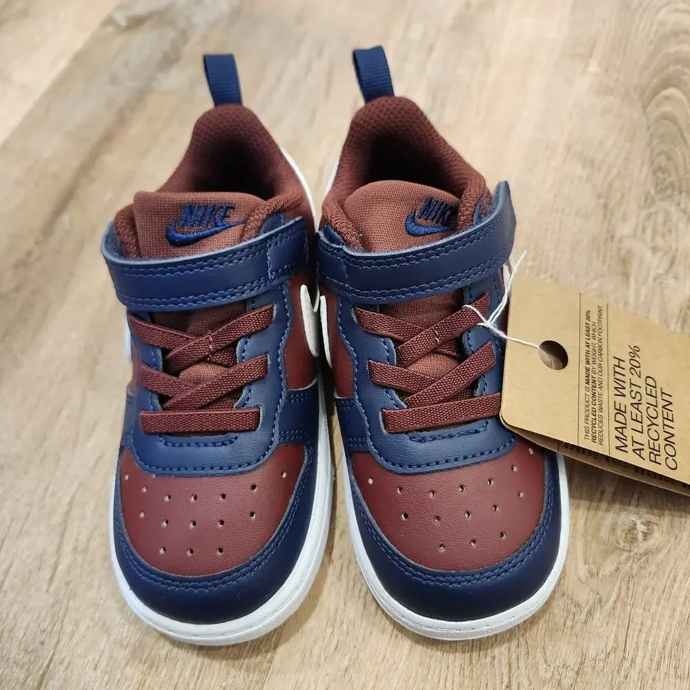 Nike Court Borough Low Recraft Toddler 8C Red Navy White NEW DV5458-602